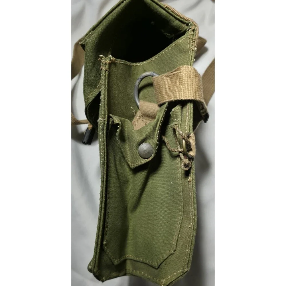 Original 1944 British Light II Respirator Pouch Bag Carry WWII Canvas Haversack